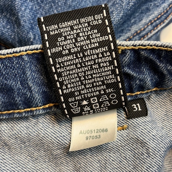 7 FOR ALL MANKIND MODERN HIGH WAIST FLARE A POCKET JEANS SiZE 31 - Picture 10 of 10